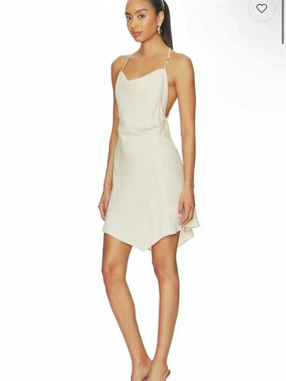 NWT  Revolve Helmut Lang Mini Slip Dress in Cream New